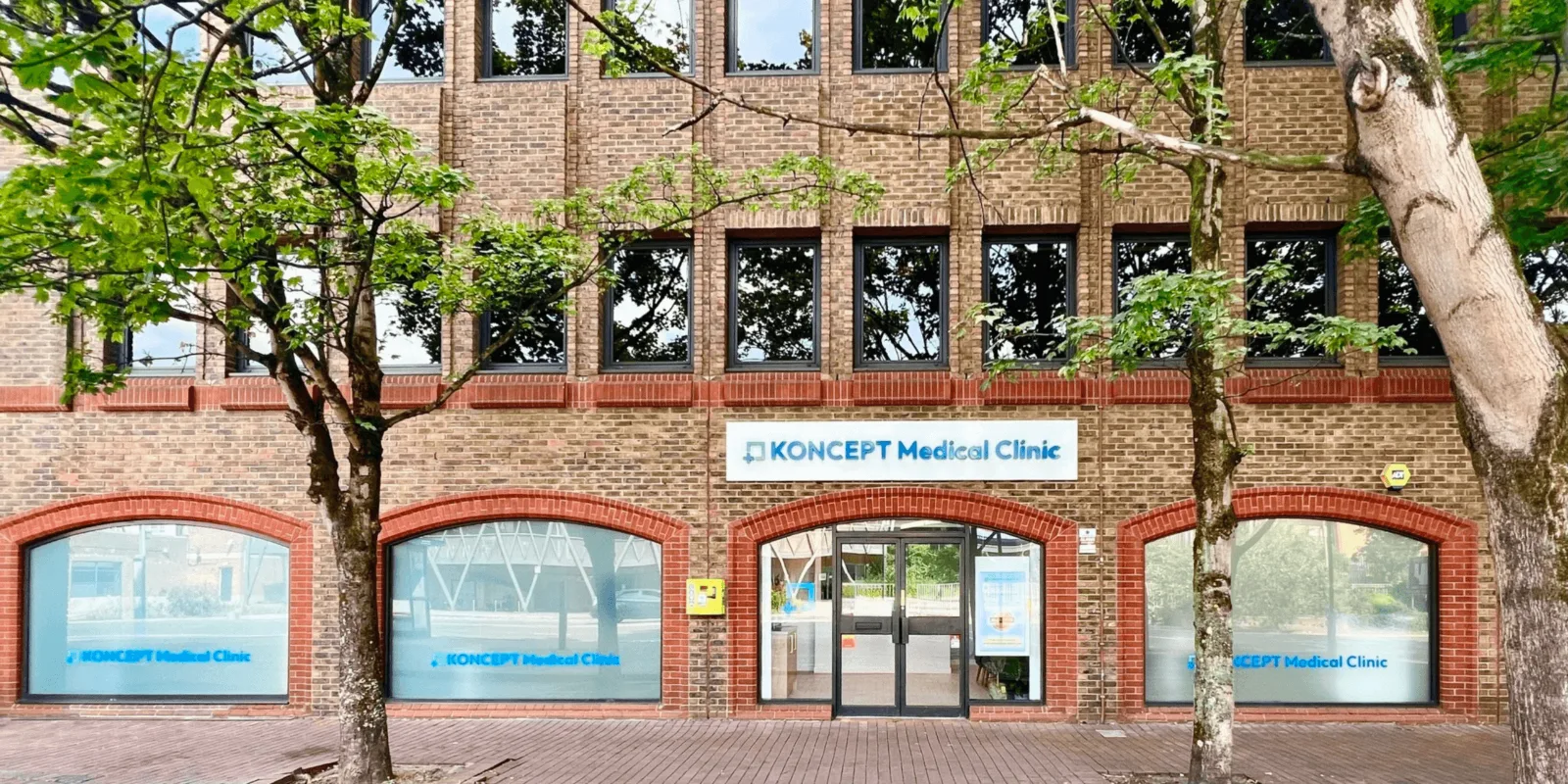 KONCEPT&reg; Medical Clinic entrance on Wood Street, Kingston upon Thames